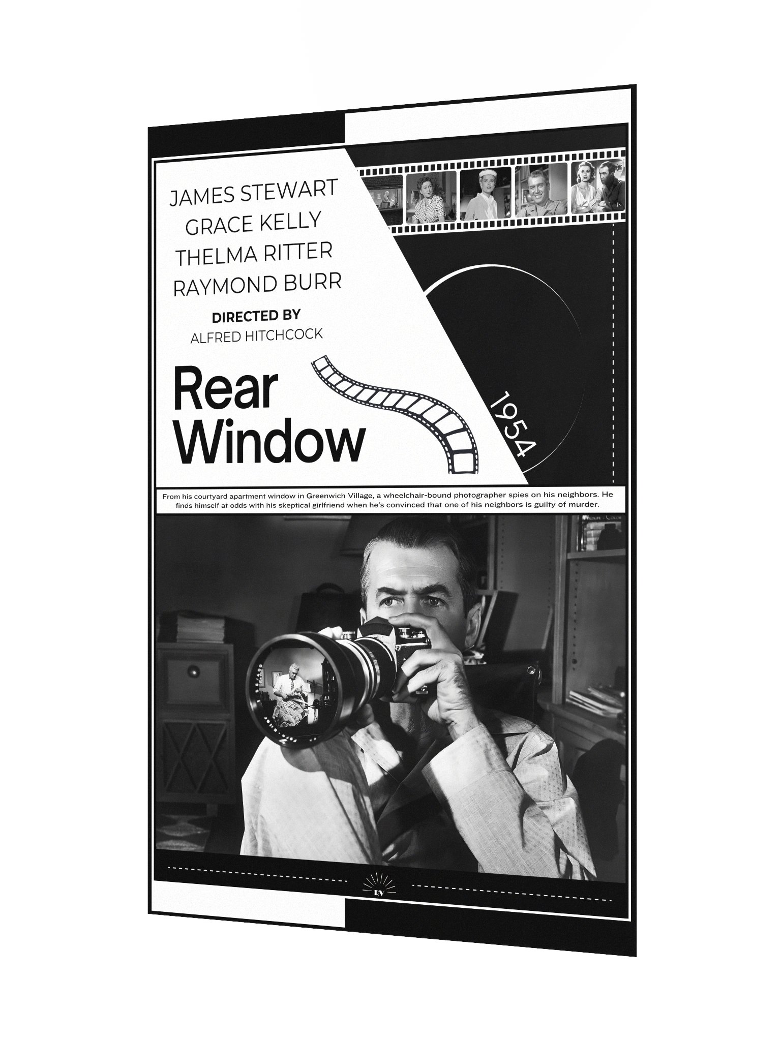 Rear Window with James Stewart and Grace Kelly 1954 | Movie Poster | 12x18 Wall Art product image (3)