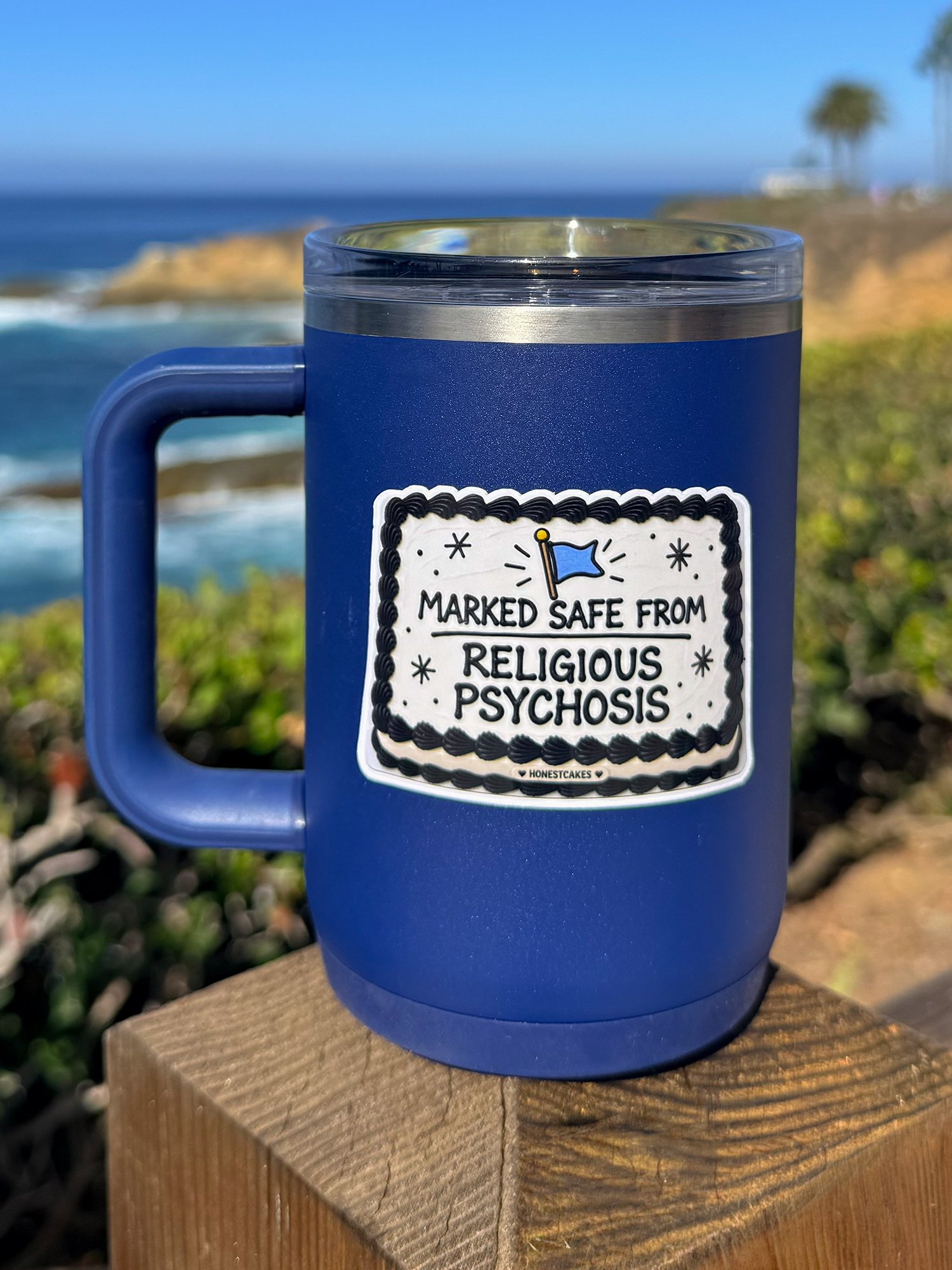 VINYL STICKER: Marked Safe From Religious Psychosis - FREE SHIPPING product image (2)