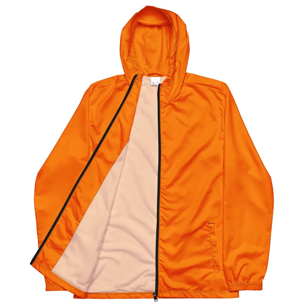 Plain Color Orange Windbreaker product image (2)