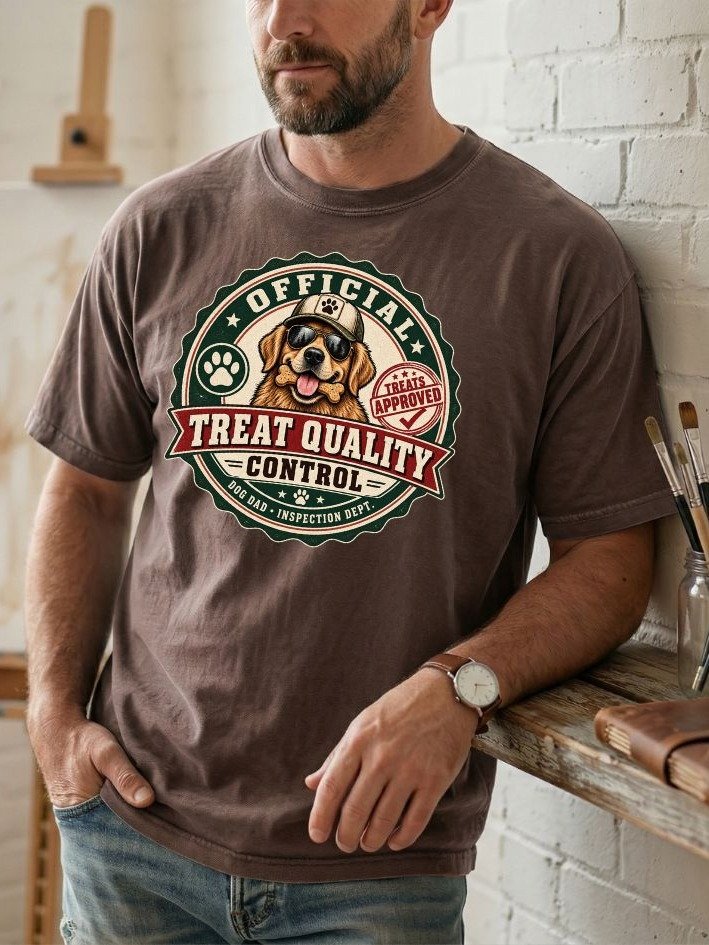 Official Treat Quality Control Comfort Colors Tee | Funny Dog Dad Shirt product image (1)