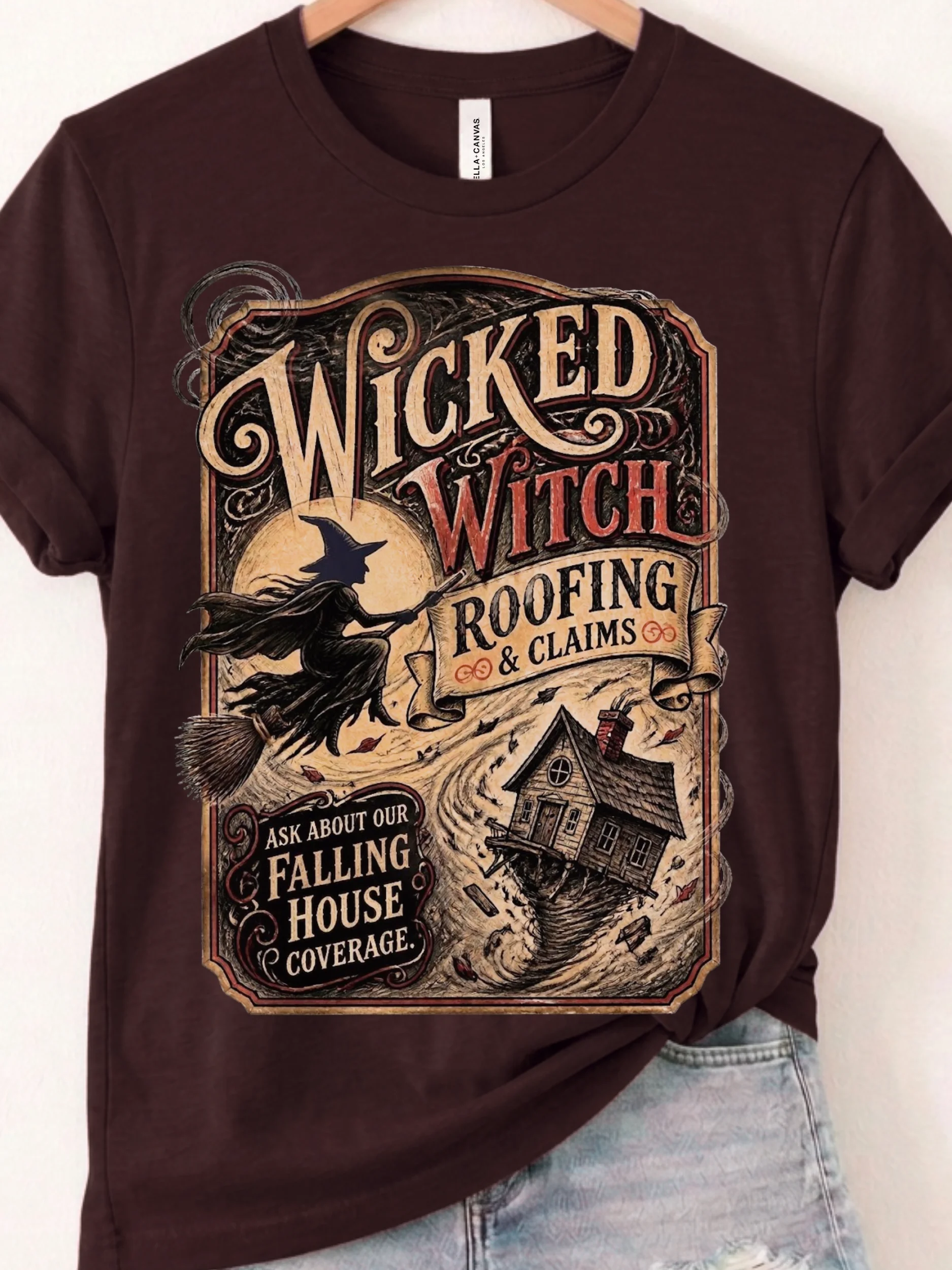 Wicked Witch Roofing & Claims Oz Shirt, Funny Vintage Poster Graphic product image (29)
