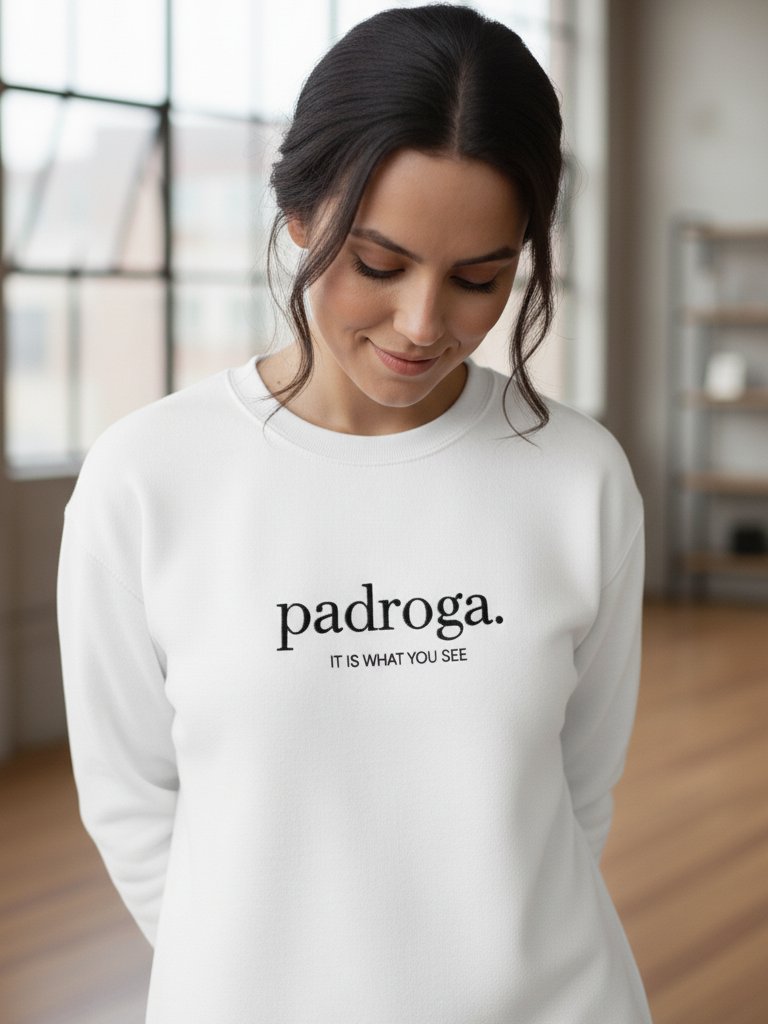 padroga. essentials white embroidered logo product image (6)