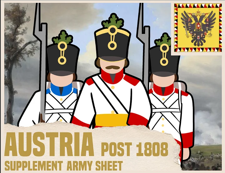 Austria post 1808 Army Supplement Sheet product image (1)