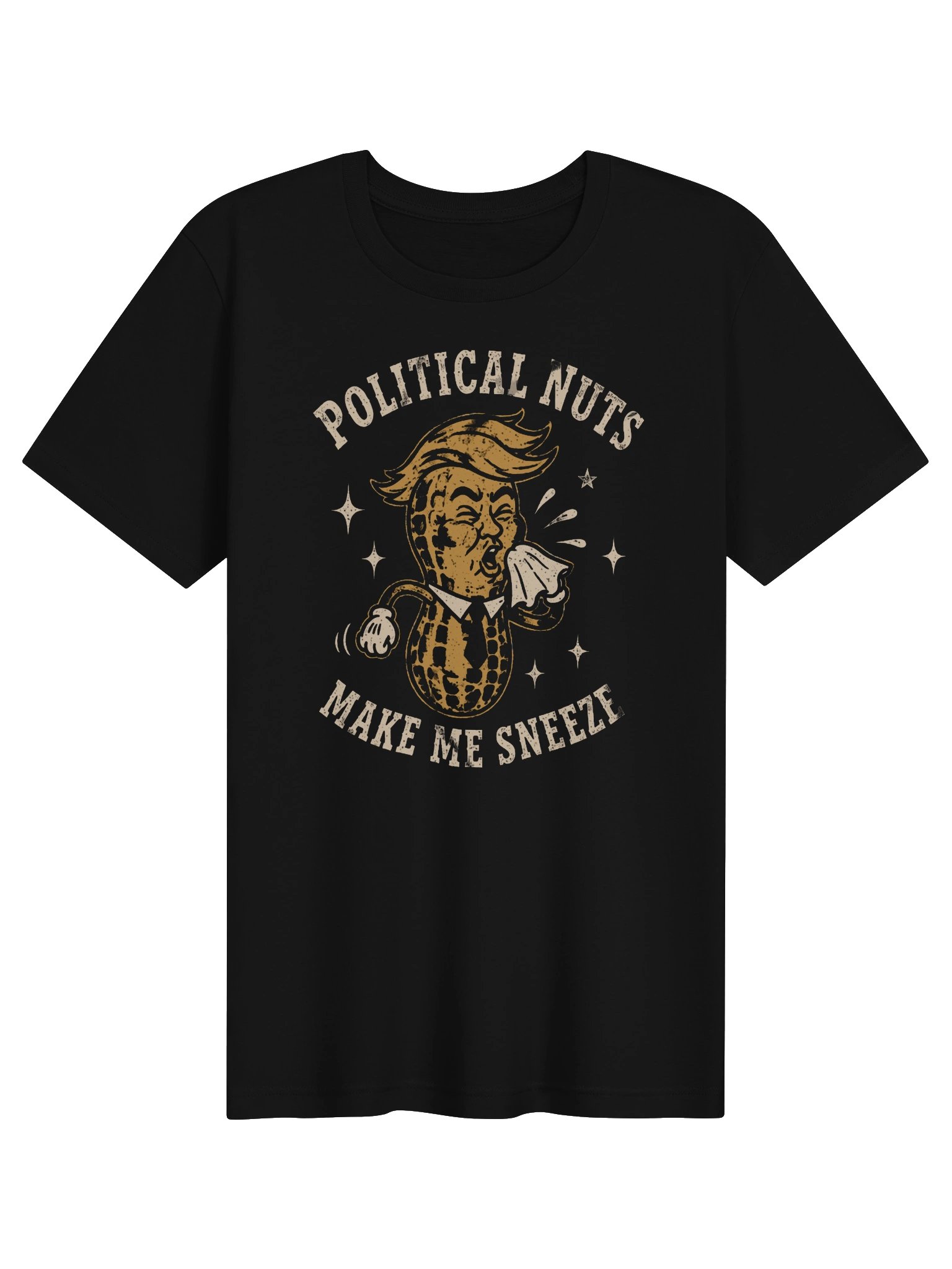 Political Nuts Make Me Sneeze T-Shirt – Funny Political Peanut Graphic Unisex Tee product image (1)