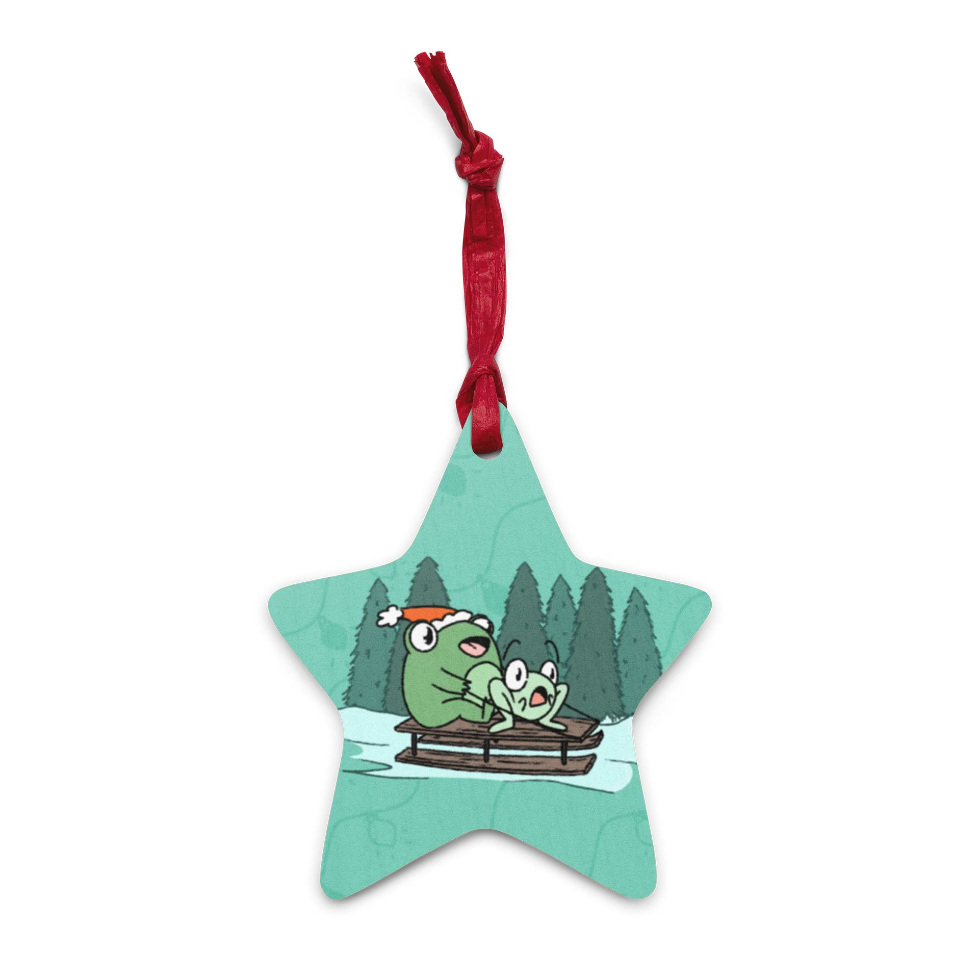 Frog Sleeding Ornament product image (1)