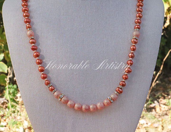 Copper Freshwater Pearl Necklace product image (2)