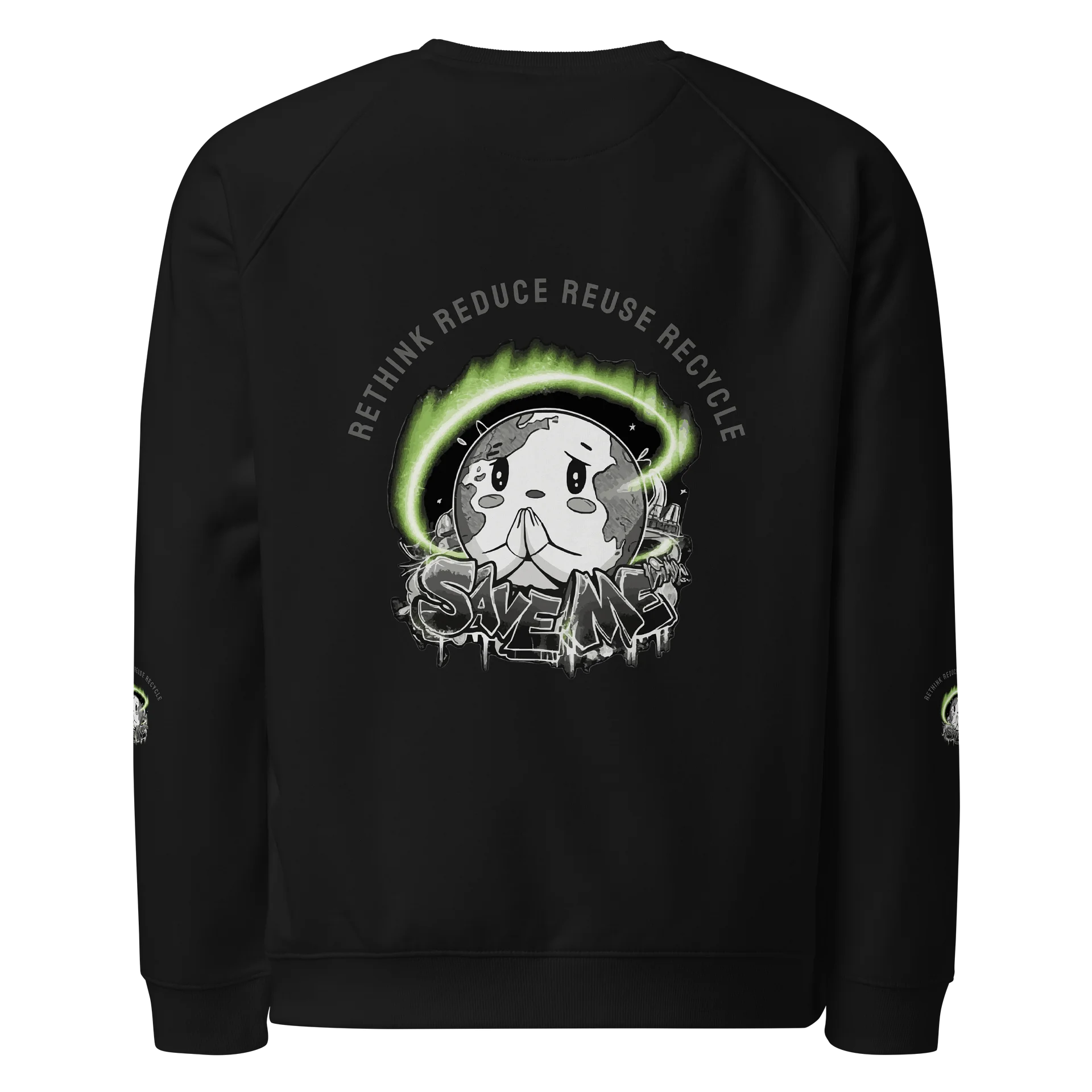 Save Me SOL'S Unisex Organic Raglan Sweatshirt | Sustainable Comfort with a Message product image (4)
