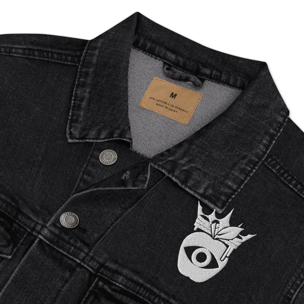 Crowned Apple (White) ✦ Threadfast Denim Jacket product image (9)