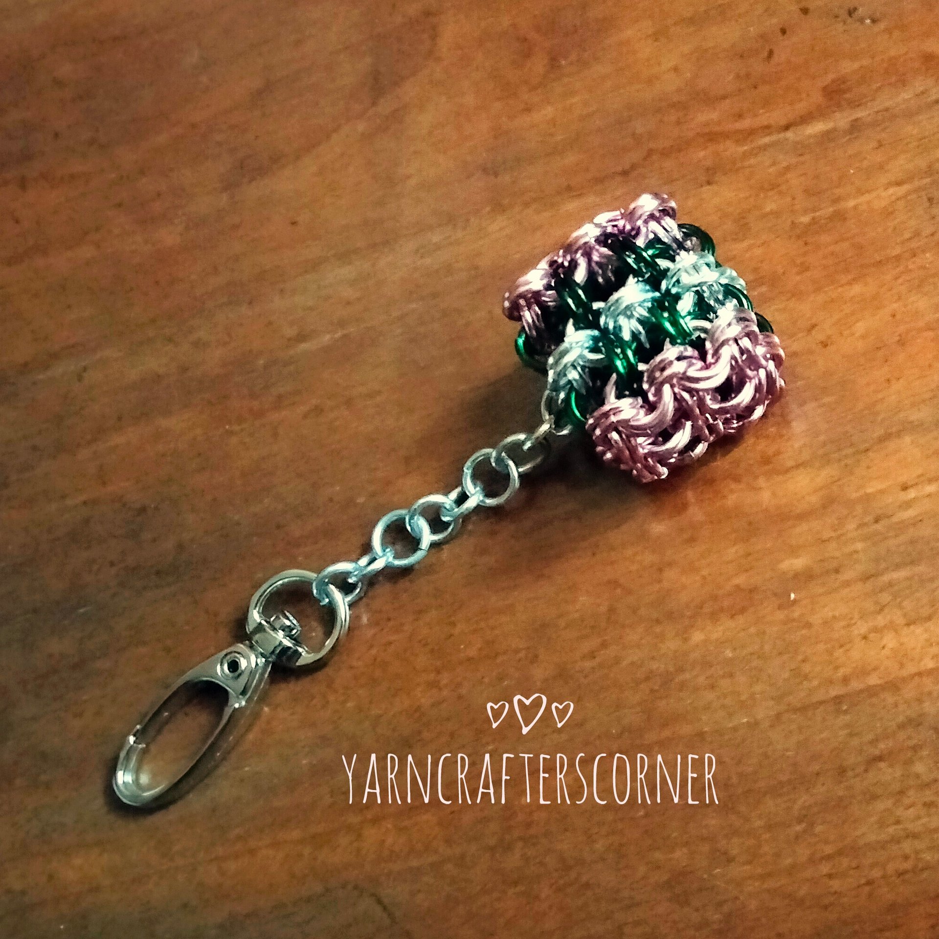 Cube Chainmail Keychains, Fidget Cube, Handmade product image (5)