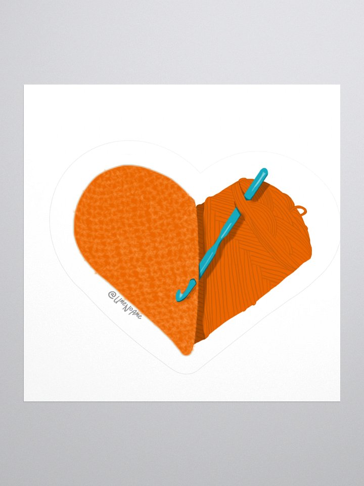 Crochet Love - Orange Sticker product image (3)