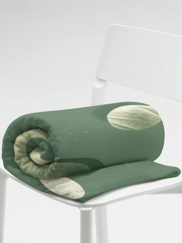 Cute Japanese Mochi Throw Blanket - Kawaii Green Dessert Fleece product image (15)