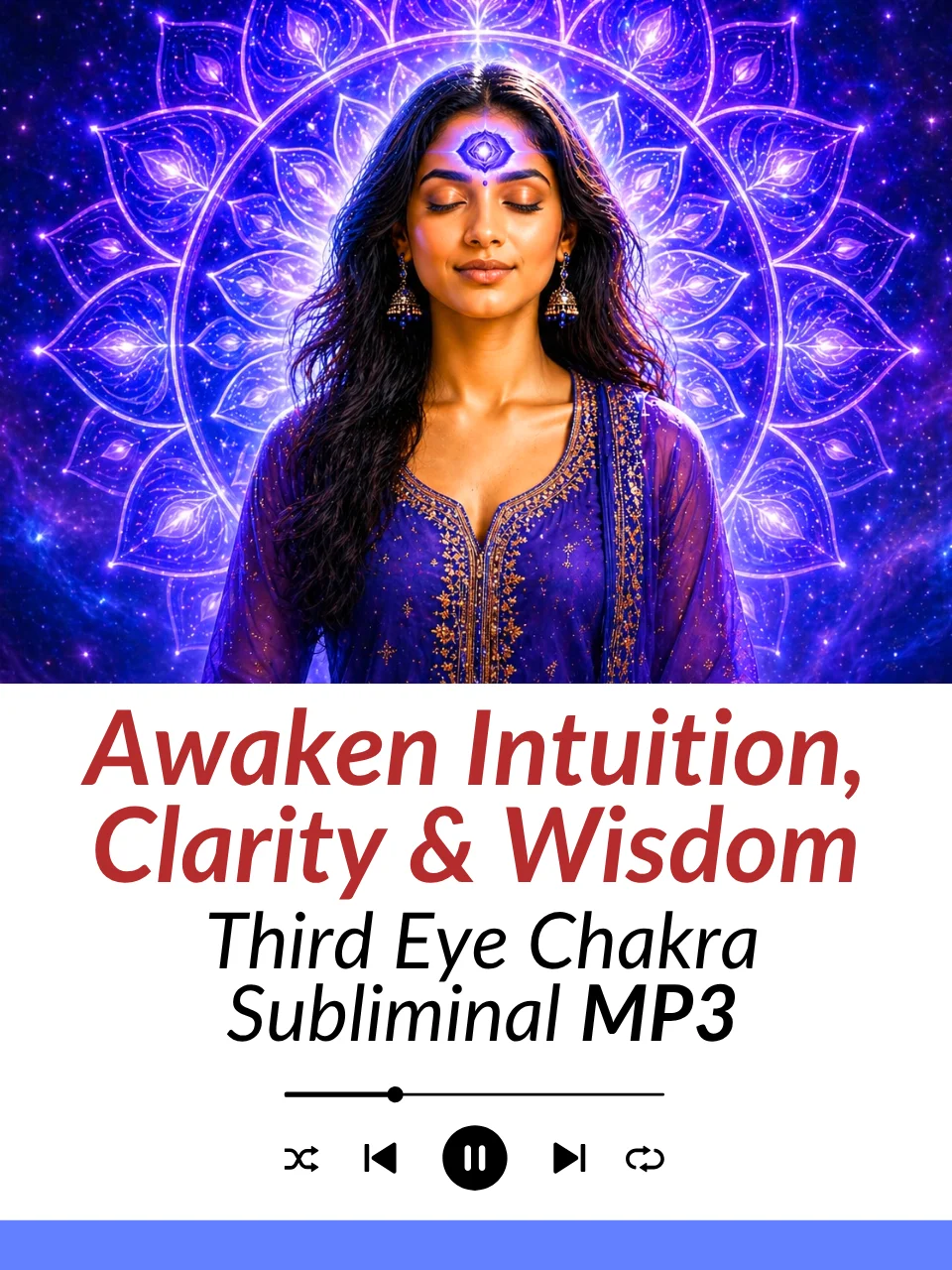 Third Eye Chakra Subliminal – Awaken Intuition, Clarity & Inner Wisdom | MP3 Download product image (1)