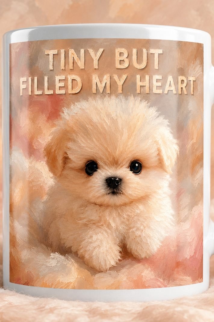 Tiny But Filled My Heart Mug | Teacup Puppy 11oz Coffee Mug | Cute Dog Gift For Dog Mom product image (1)