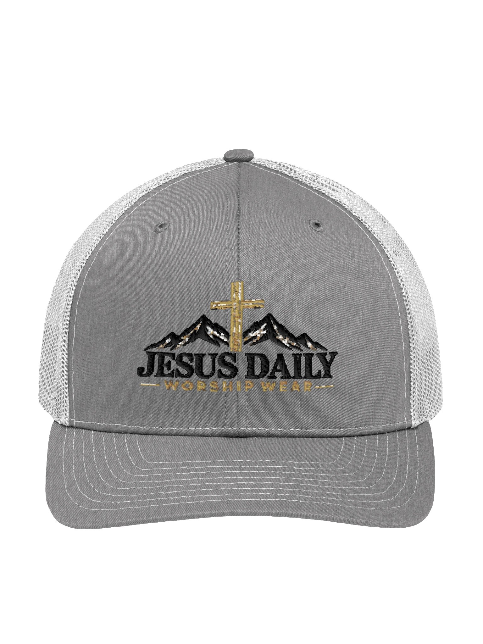 Jesus Daily Worship Wear Signature Embroidered Trucker Hat product image (1)