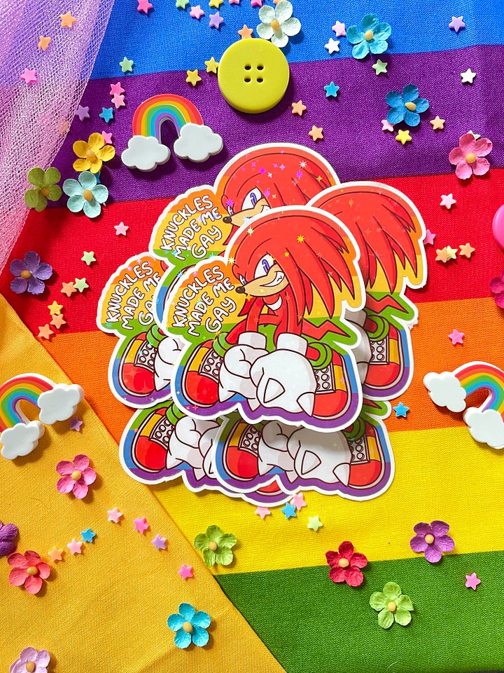 Knuckles and Rouge Gay Stickers product image (2)