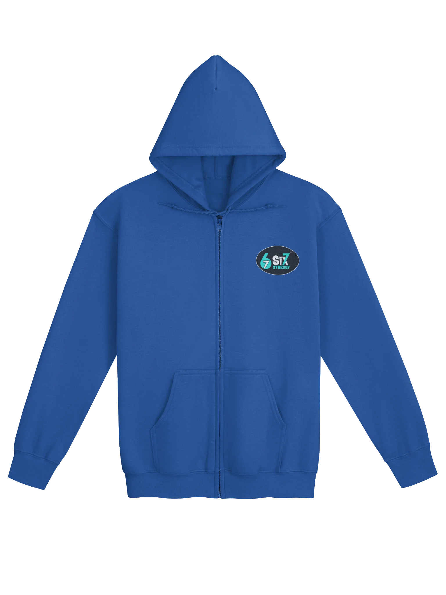 Adult Zip-Up Hoodie - Royal Blue, Logo on Front product image (1)