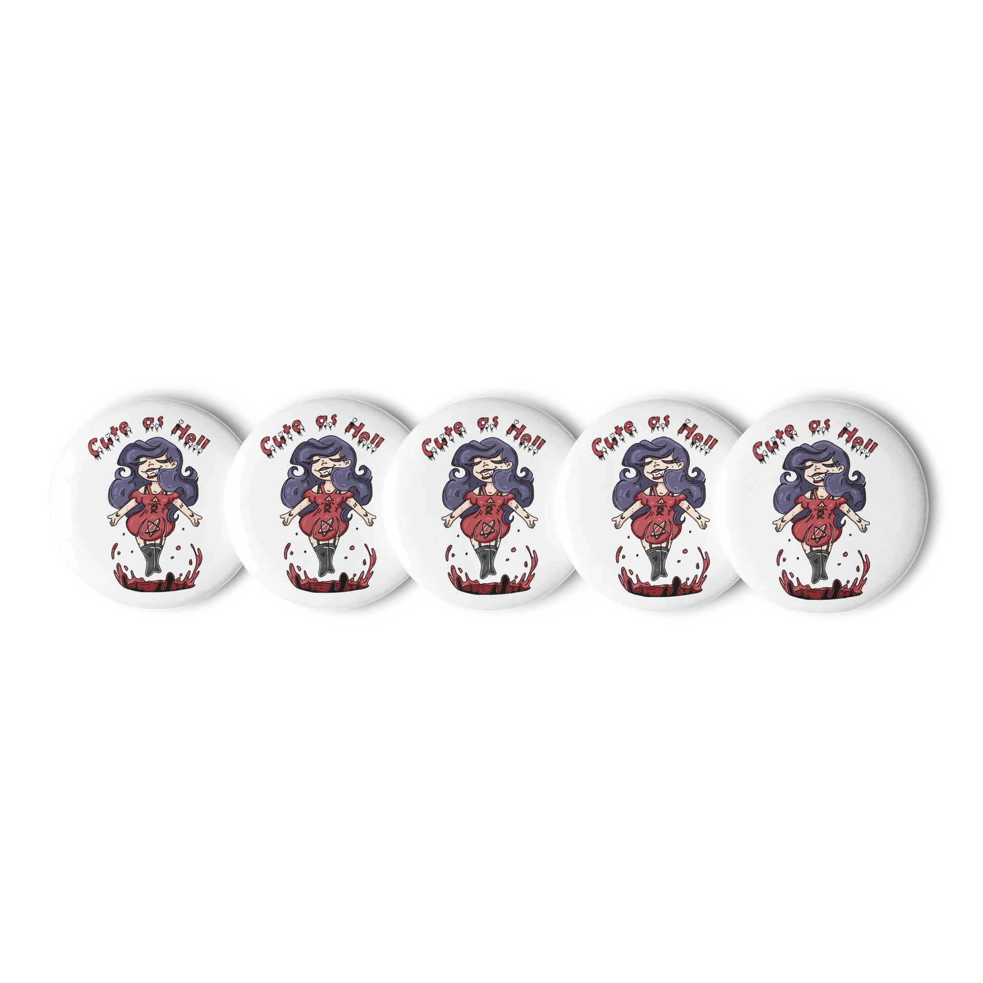 Cute As Hell Buttons product image (1)
