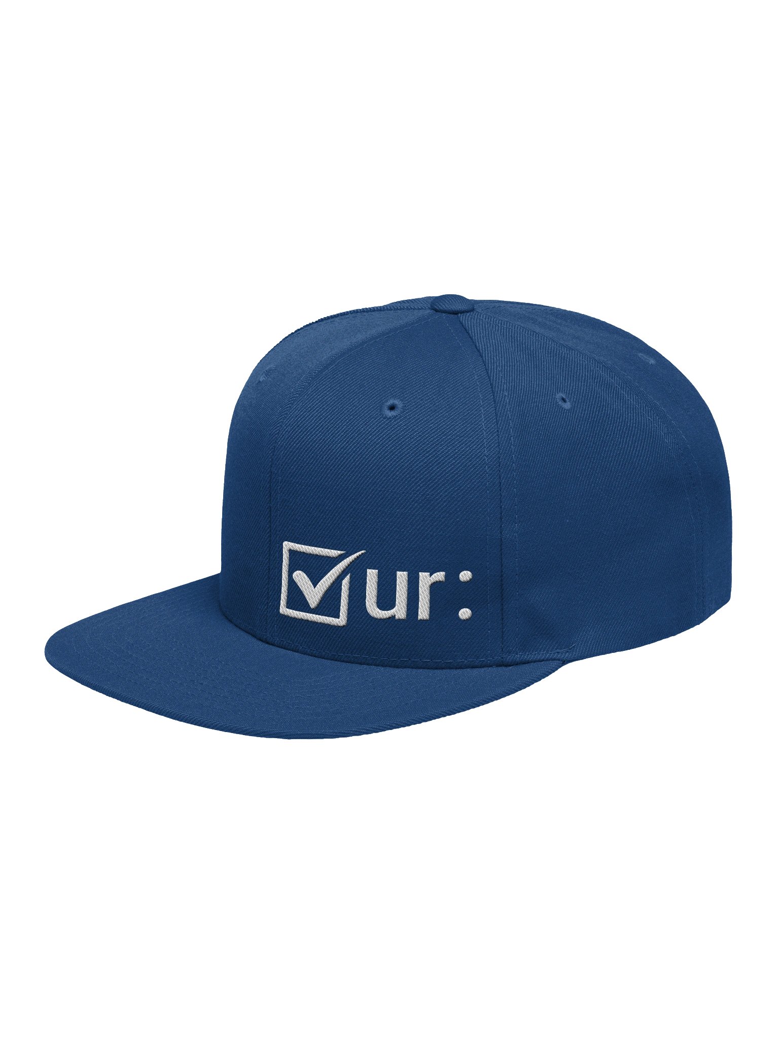 Check Your Colon Flatbill Hat - White on Royal | Colon Cancer Awareness (0B) product image (3)