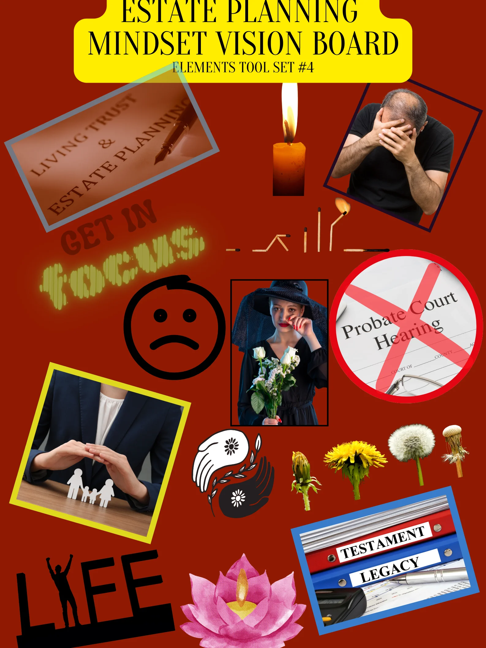 SMART MOMS ESTATE PLANNING MINDSET VISION BOARD KIT 2024-2025 product image (8)