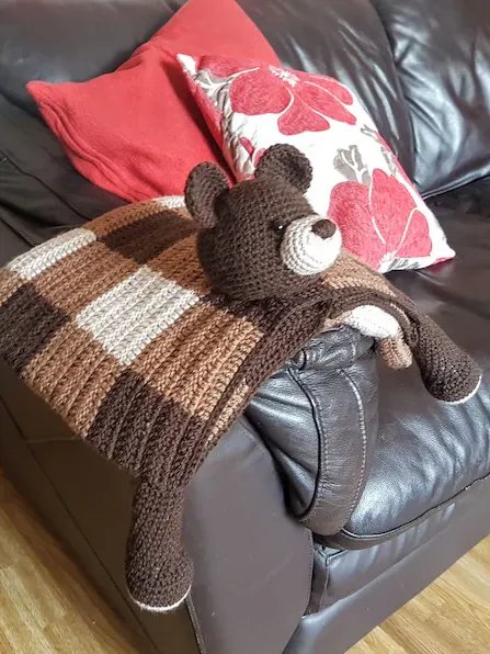Woodland Bear Crochet Baby Blanket Pattern - Amigurumi Toy PDF Pattern - Crafting Happiness product image (9)