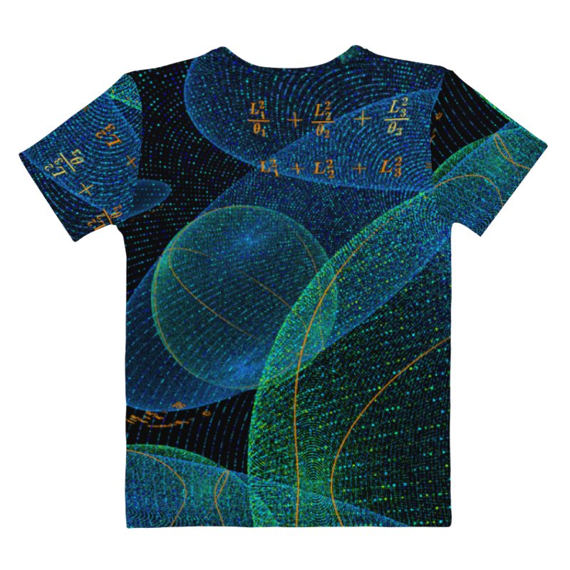 Poinsot's Pixel Spaceship 3 - Physics of the Gyroscope Women's Crew Neck T-Shirt product image (4)