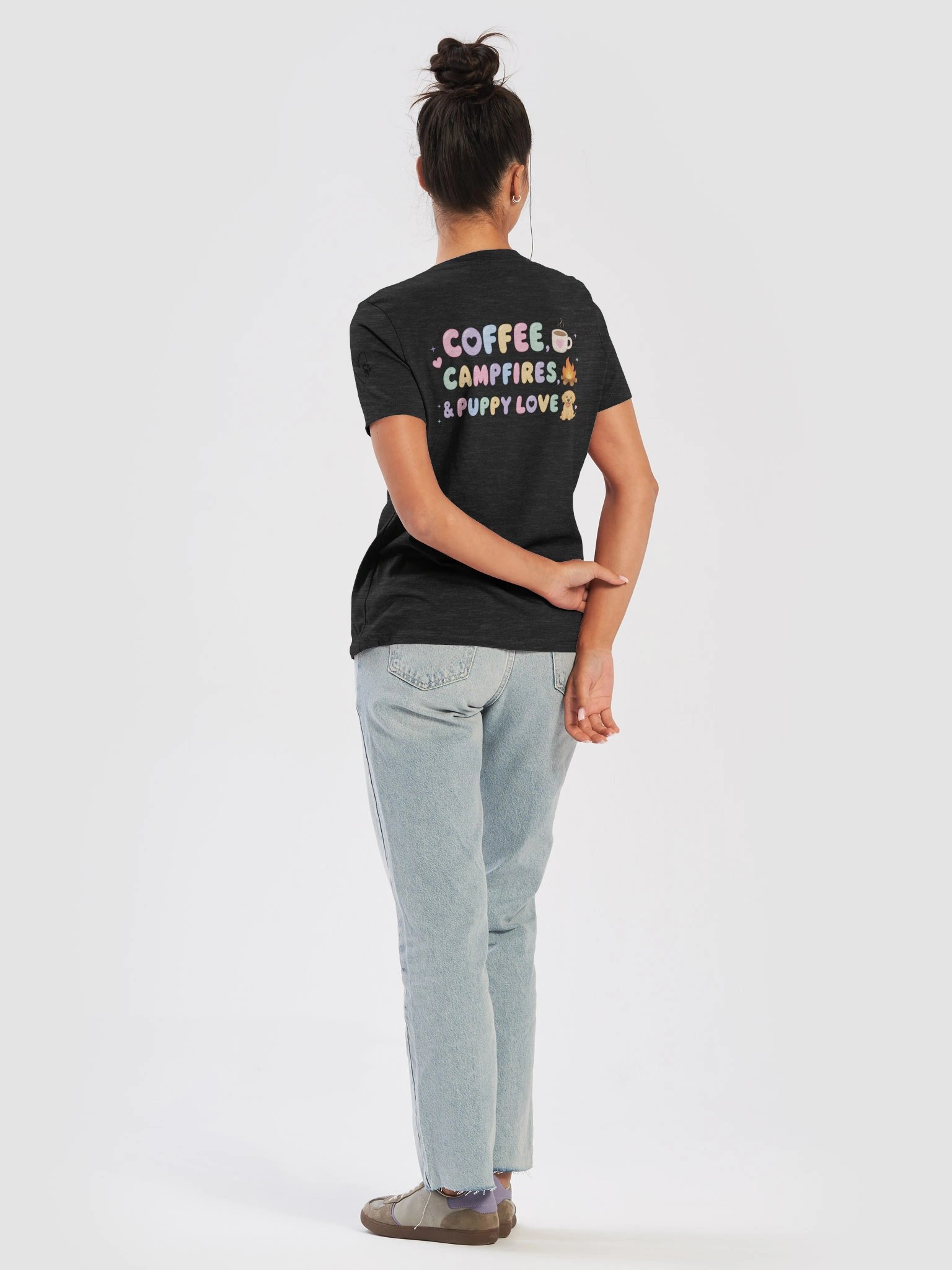 Coffee, Campfires & Dog Mom Things V-Neck Tee 🐾☕🏕️ product image (11)