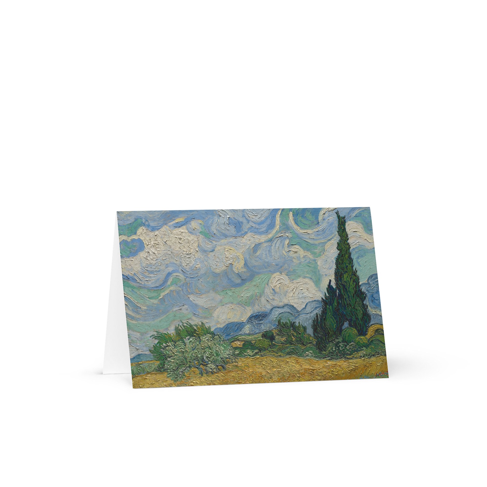 Wheat Field with Cypresses (Vincent van Gogh) Greeting Card product image (2)