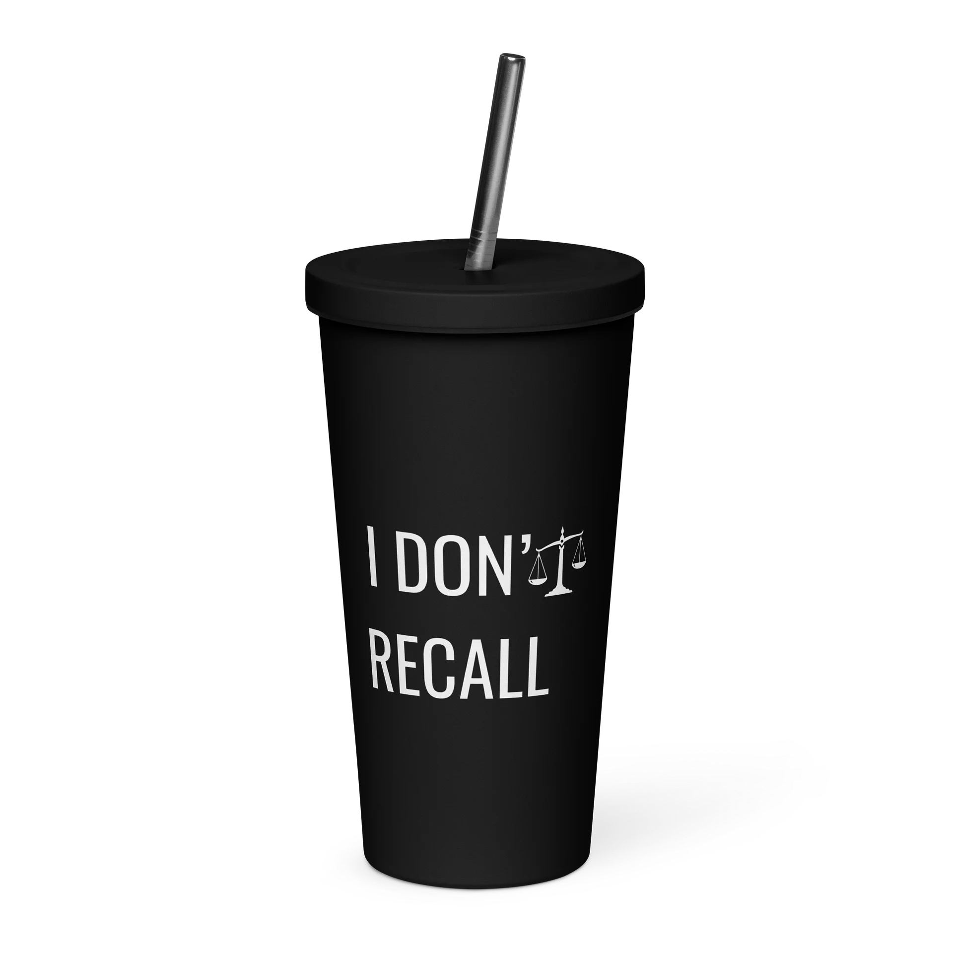 I Don’t Recall Insulated Tumbler (20 oz) — w/ Straw product image (1)