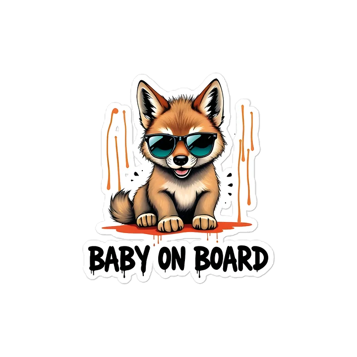 Cool Fox Urban Style Baby On Board Car Decal - 5x5 Premium Vinyl Sticker - Streetwear Inspire Fox with Sunglasses Graphic for Cars and Jeeps product image (1)