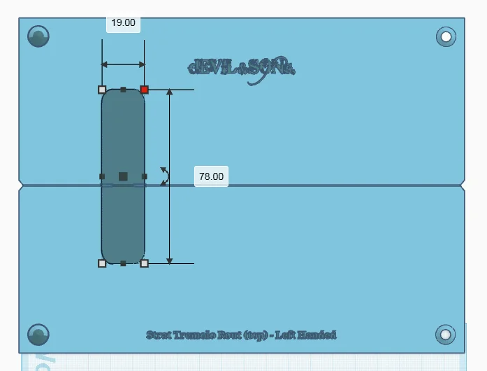 Stratocaster Tremolo Router Template LEFT HANDED (3D Print Files) product image (4)