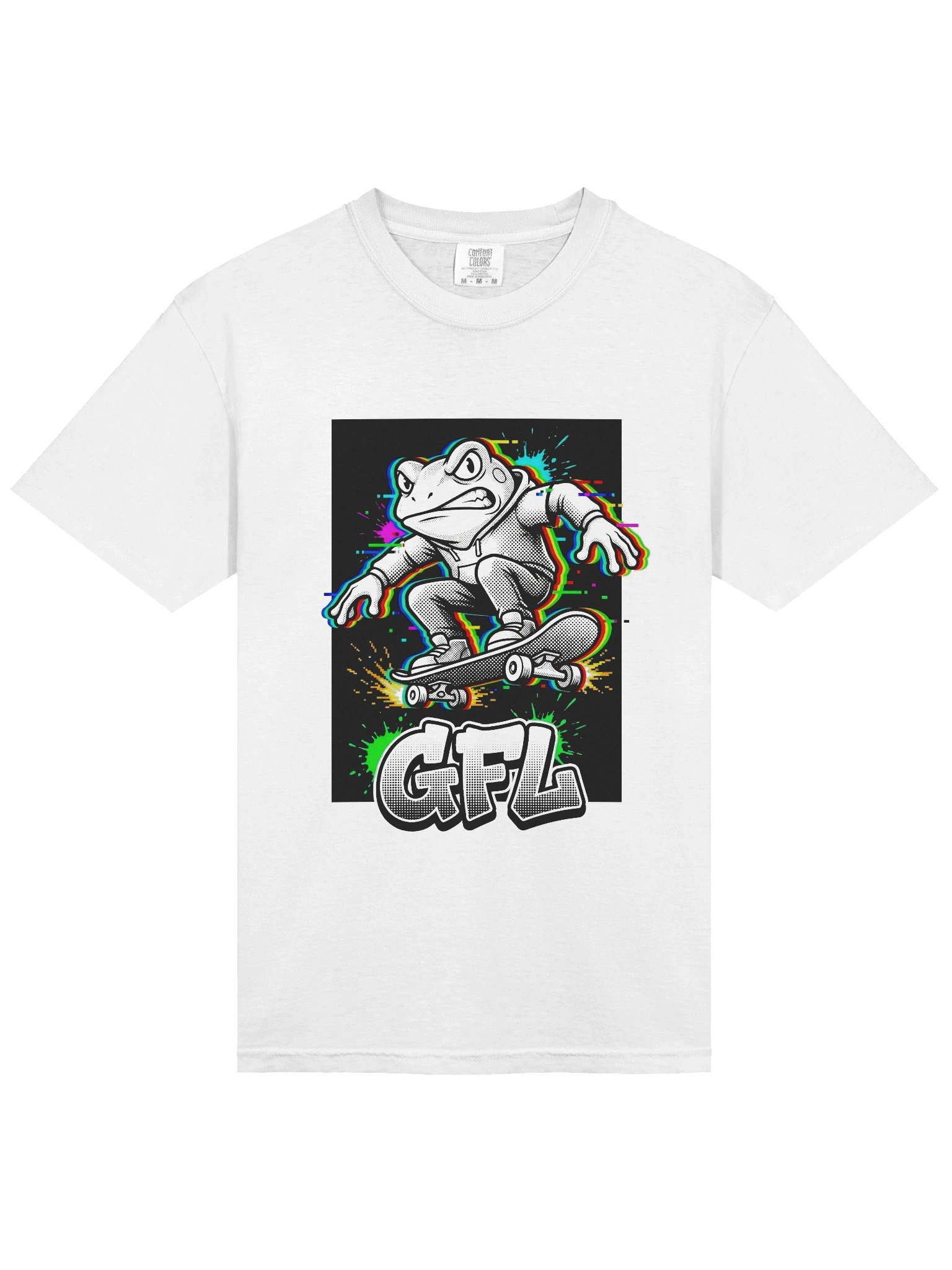 GFL Pixel Angry Frog Ollie Glitch Arcade Tee product image (3)