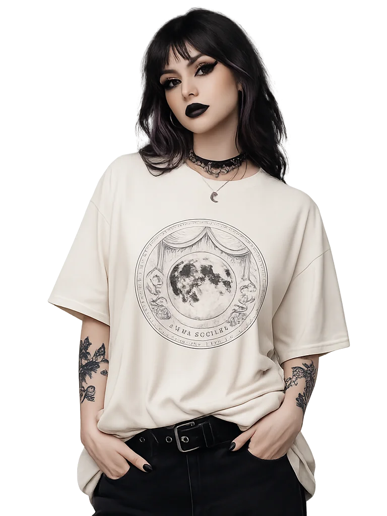 Luna Sacra Medallion // Sacred Moon Heavyweight Box Tee product image (1)