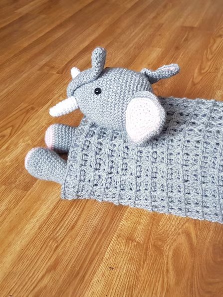 Safari Elephant Crochet Baby Blanket Pattern - 3in1 Amigurumi US Terms - Crafting Happiness product image (6)