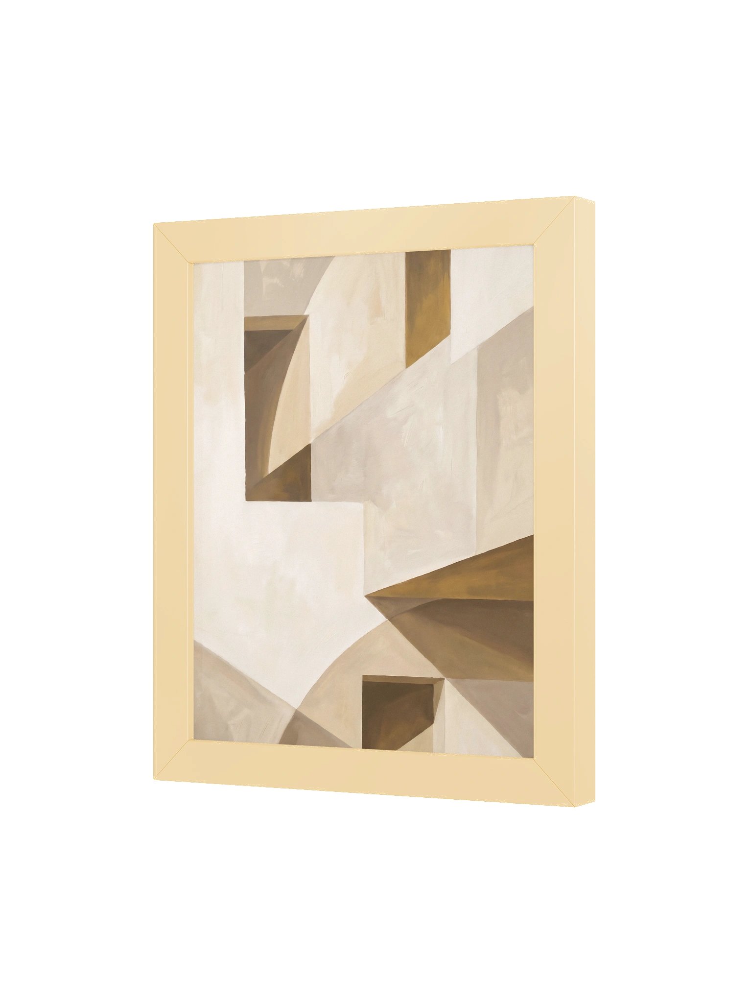Beige on Wall - Abstract Architectural Forms Wall Art product image (8)