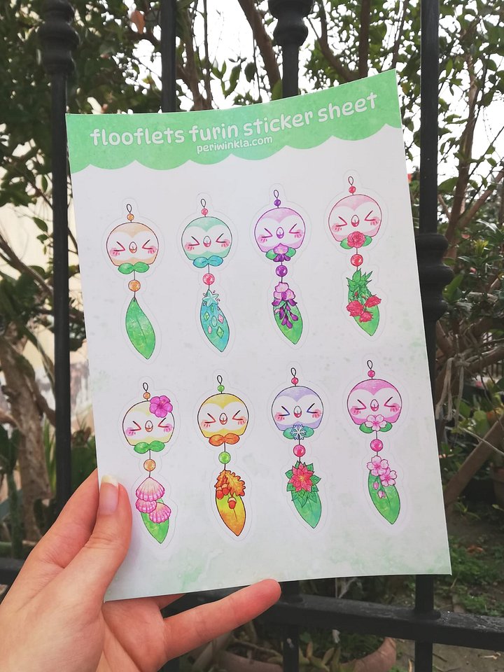 Flooflets furin sticker sheet product image (2)