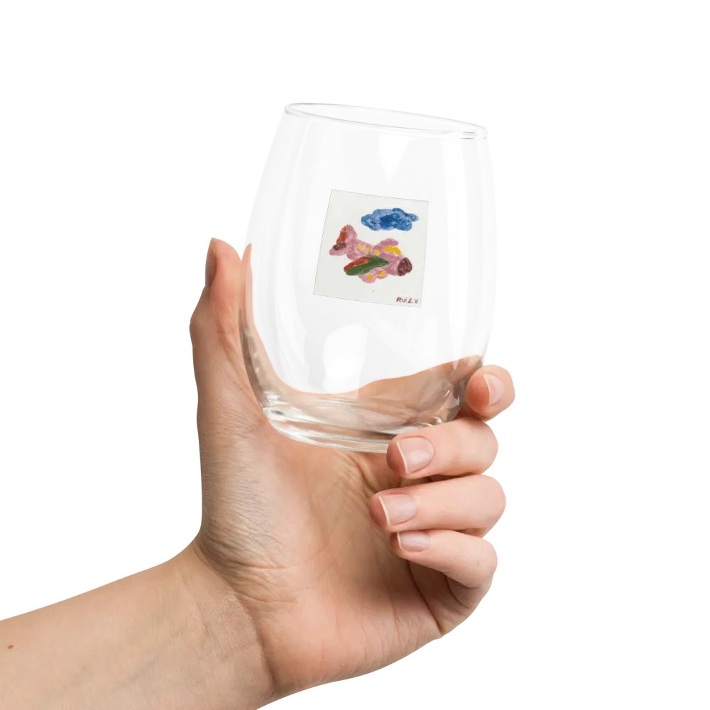 Kid Airplane (Stemless Wine Glass) product image (3)