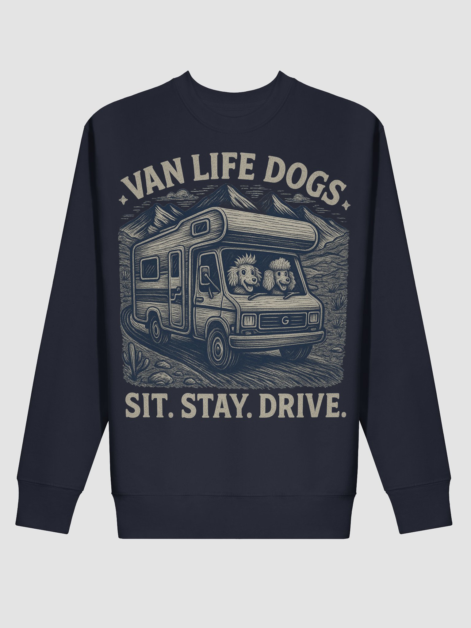 Van Life Dogs Sweater - Motorhome Travel Sweatshirt - Road Trip Wear product image (2)