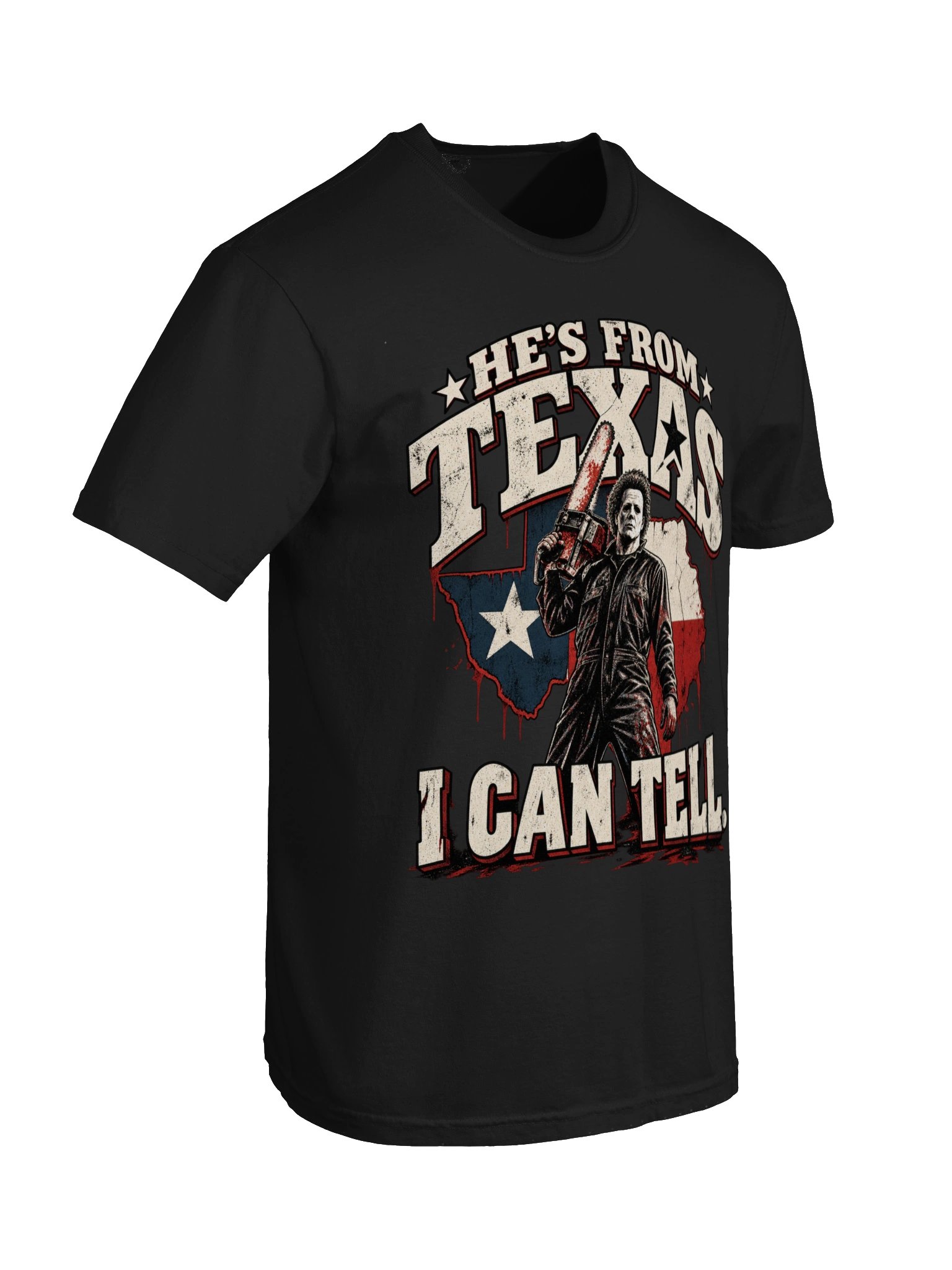 He's From Texas I Can Tell Shirt, Halloween Slasher Tee, Texas Chainsaw Graphic shirt, Spooky Season Tee Comfort Colors product image (2)