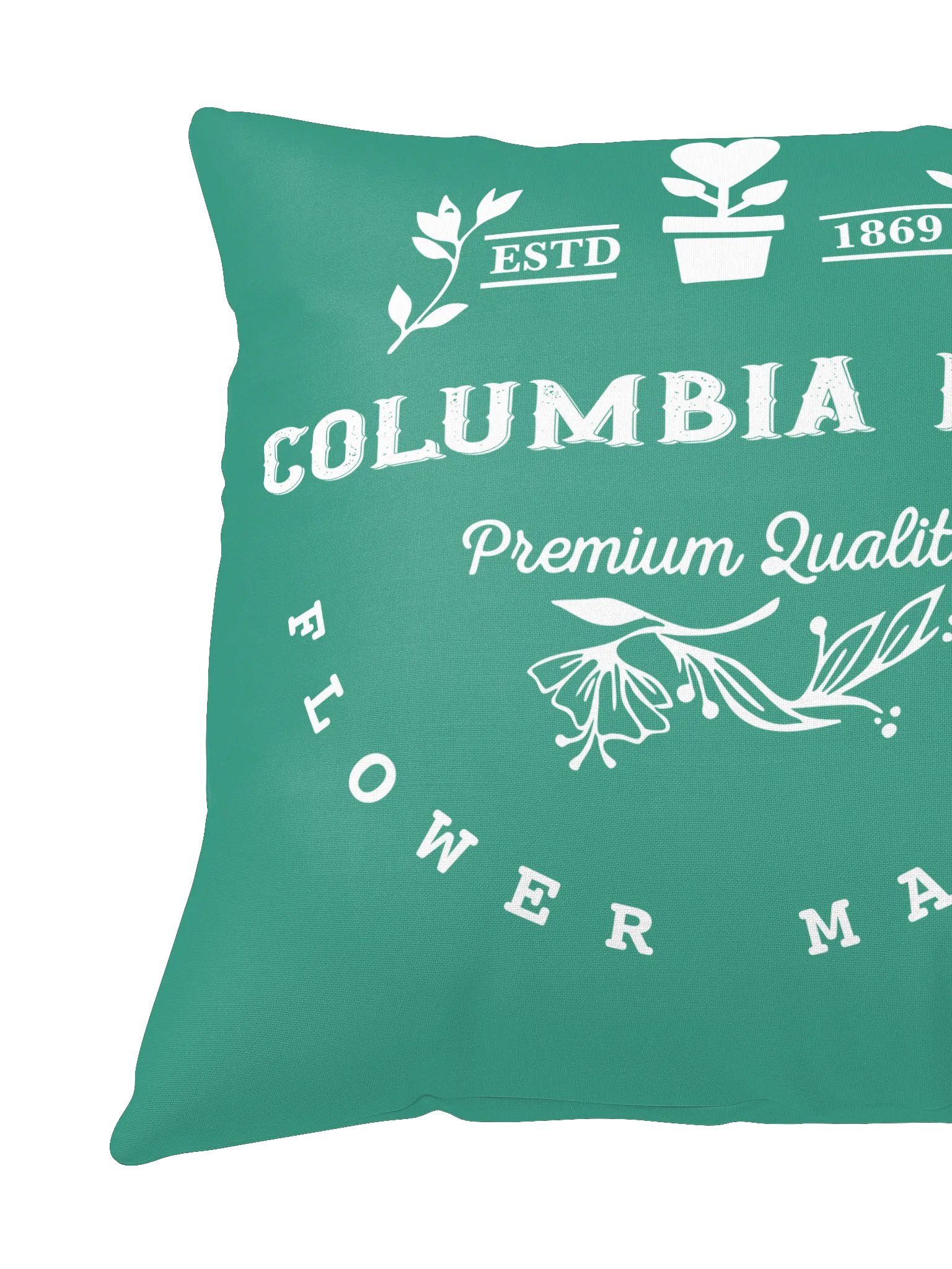 Columbia Road Market Logo Print Pillow (Light Teal) product image (3)