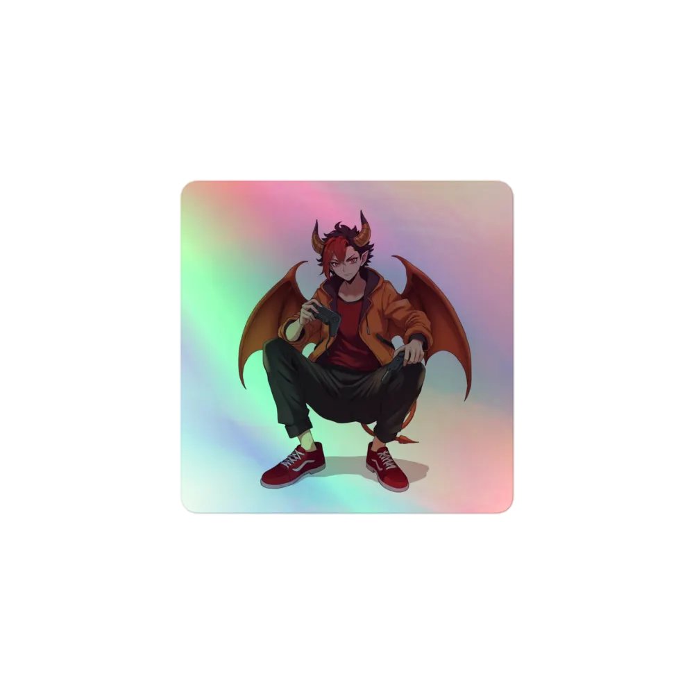 Demon Gamer Holographic Sticker Set product image (1)