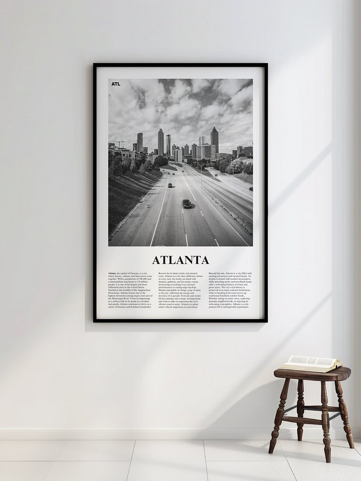 Atlanta 03 Newspaper Poster | Framed product image (6)
