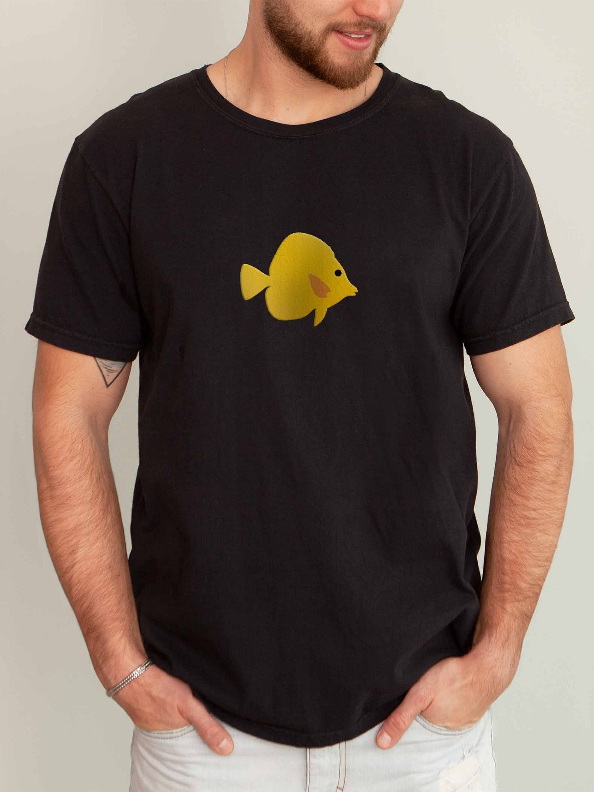 Yellow Tang Premium T-Shirt (Embroidered) for Reef and Marine Aquarium Lovers product image (2)