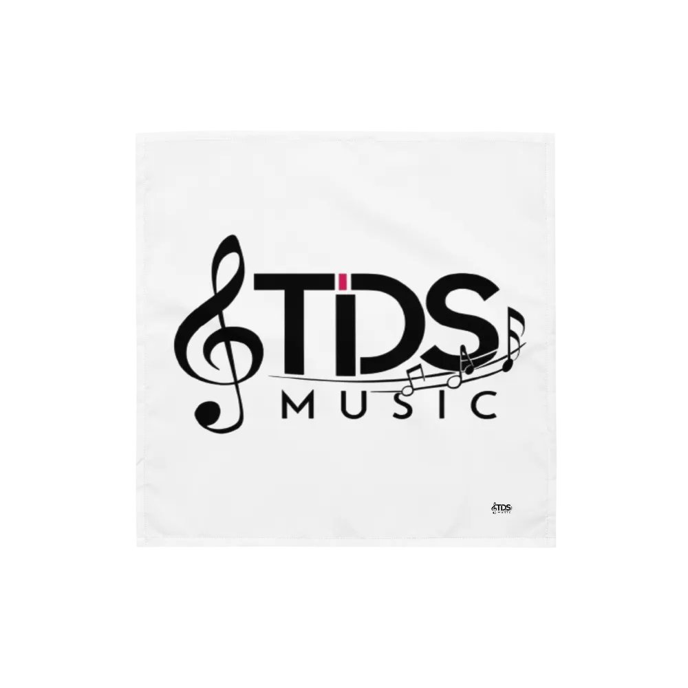 TDS Music All-Over Print Bandana - White - Music-Themed Design product image (3)