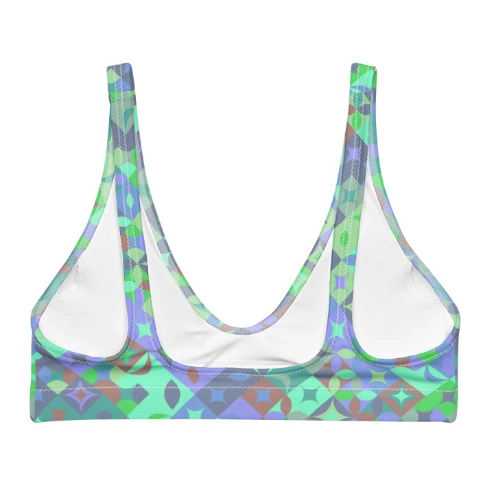 Colorful Vector Patterns Design Padded Bikini Top - v11 product image (1)