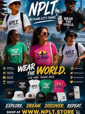 Is this the next big travel fashion brand? 🌍✈️ From Paris 🇫🇷 to Tokyo 🇯🇵, Cape Town 🇿🇦, Rio 🇧🇷, Sydney 🇦🇺, and New York 🇺🇸… we’re building a travel community that wears its passion for exploring the world. 🌎 Wear The World. 🛍️ Shop: www.NPLT.store 👇 What’s your dream destination? #T#TravelTokT#TravelFashionT#TravelStyleW#WearTheWorldN#NPLT