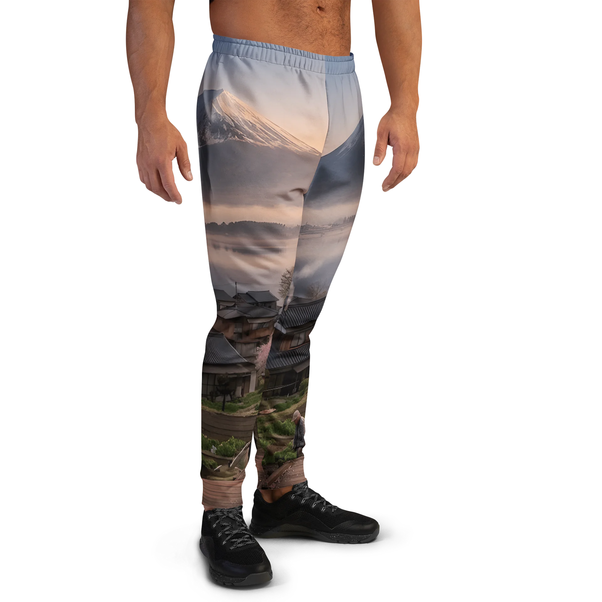Mount Fuji Recycled Men's Joggers | Eco-Friendly Graphic Sweatpants product image (8)