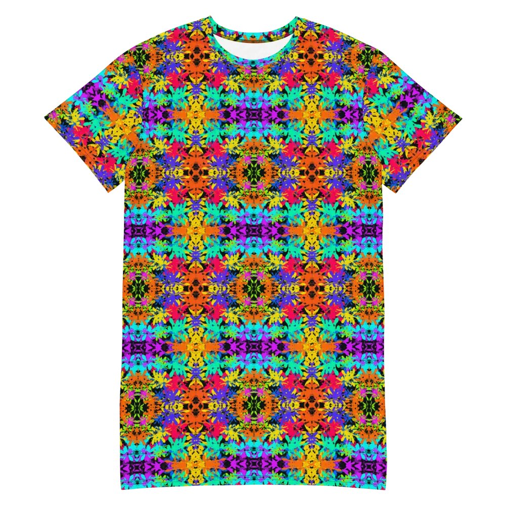 Bright Colourful Leaves Pattern Dress product image (4)