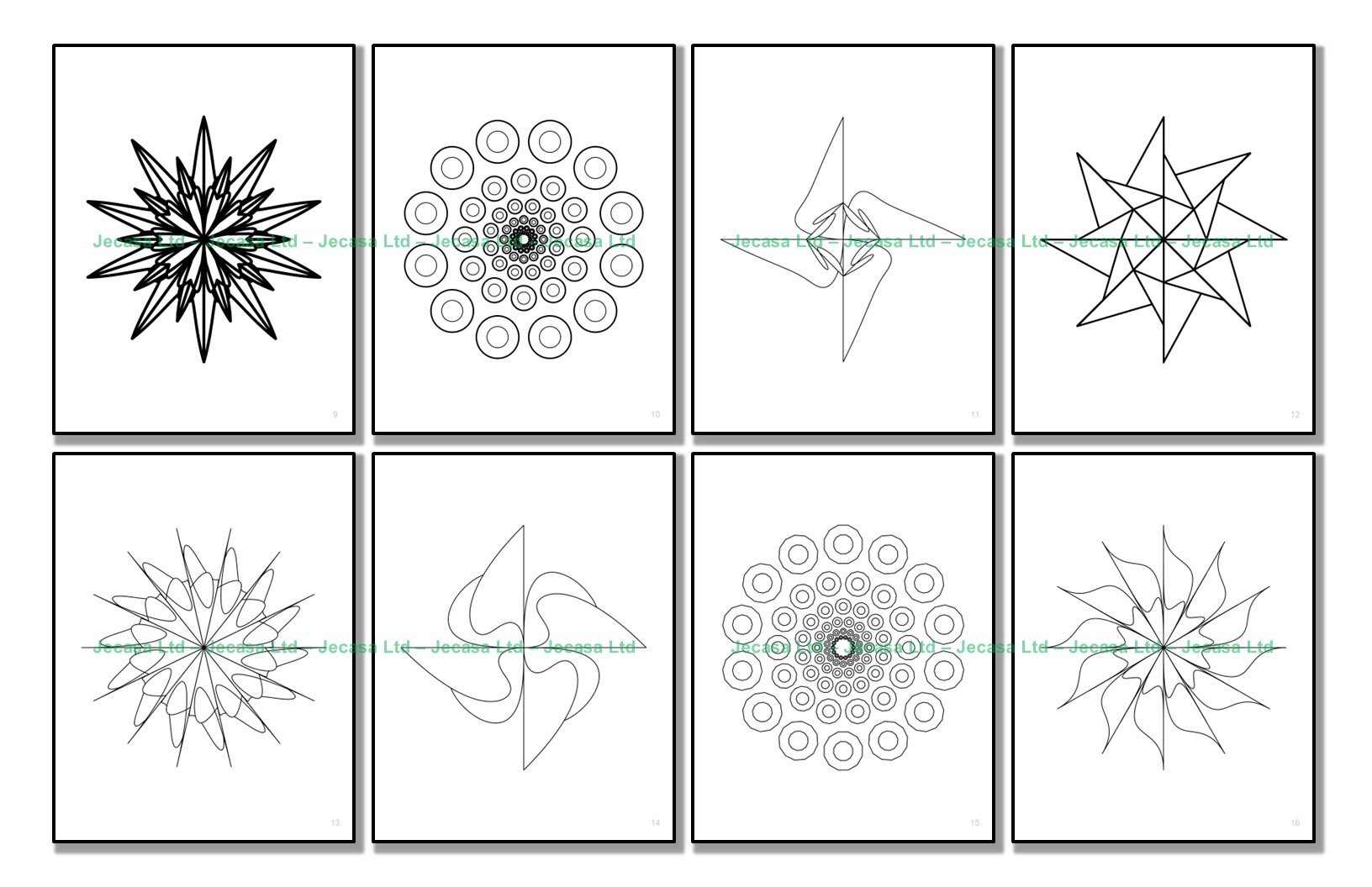 100 Geometric Mandala Coloring Pages | PDF | Digital File | Series GM2025 Vol. 1 product image (4)