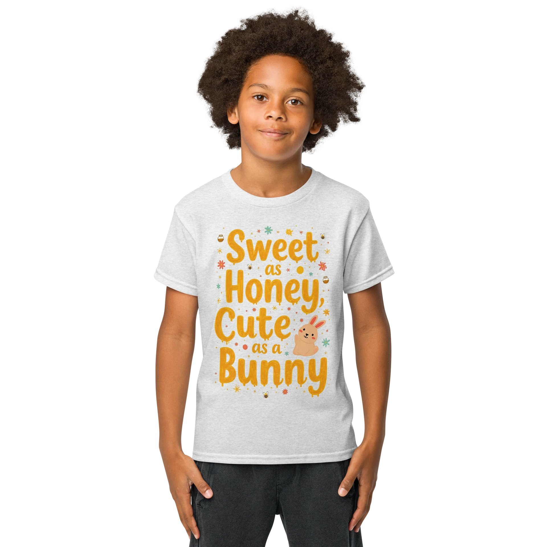 Sweet as Honey, Cute as a Bunny Youth Sports Tee product image (9)