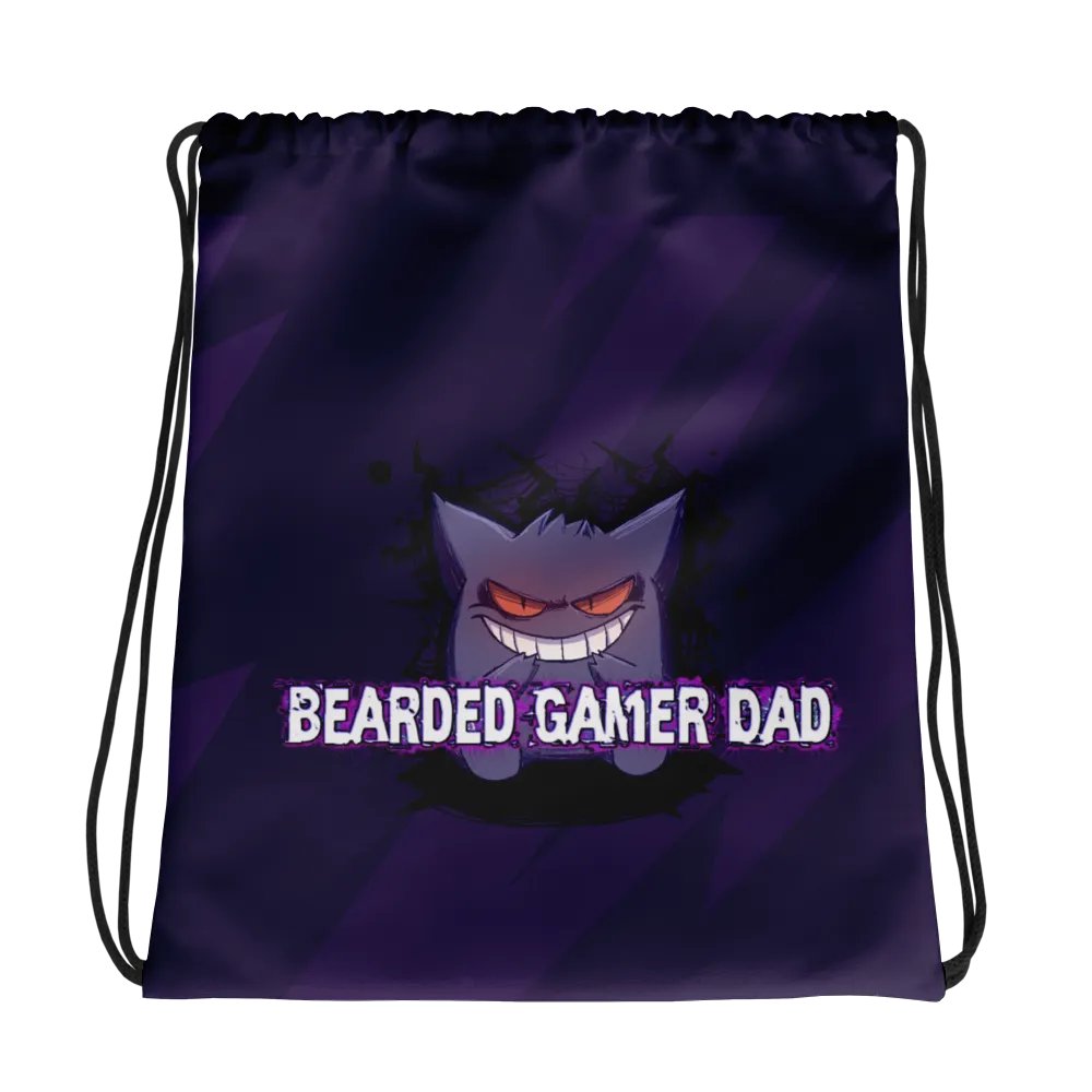 Bearded Gamer Dad Drawstring Bag product image (1)